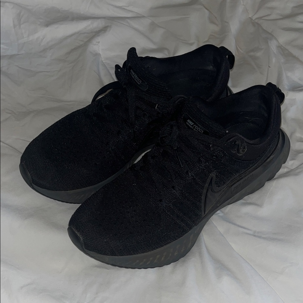 Nike React Black Athletic Sneakers